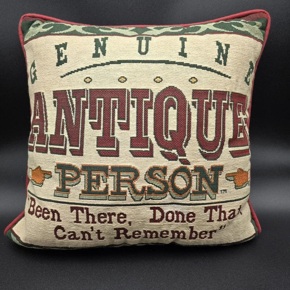 Antique Person‎ Pillow Been There Done That Can't Remember Throw Cushion 12x12